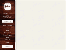 Tablet Screenshot of jakes-restaurant.com